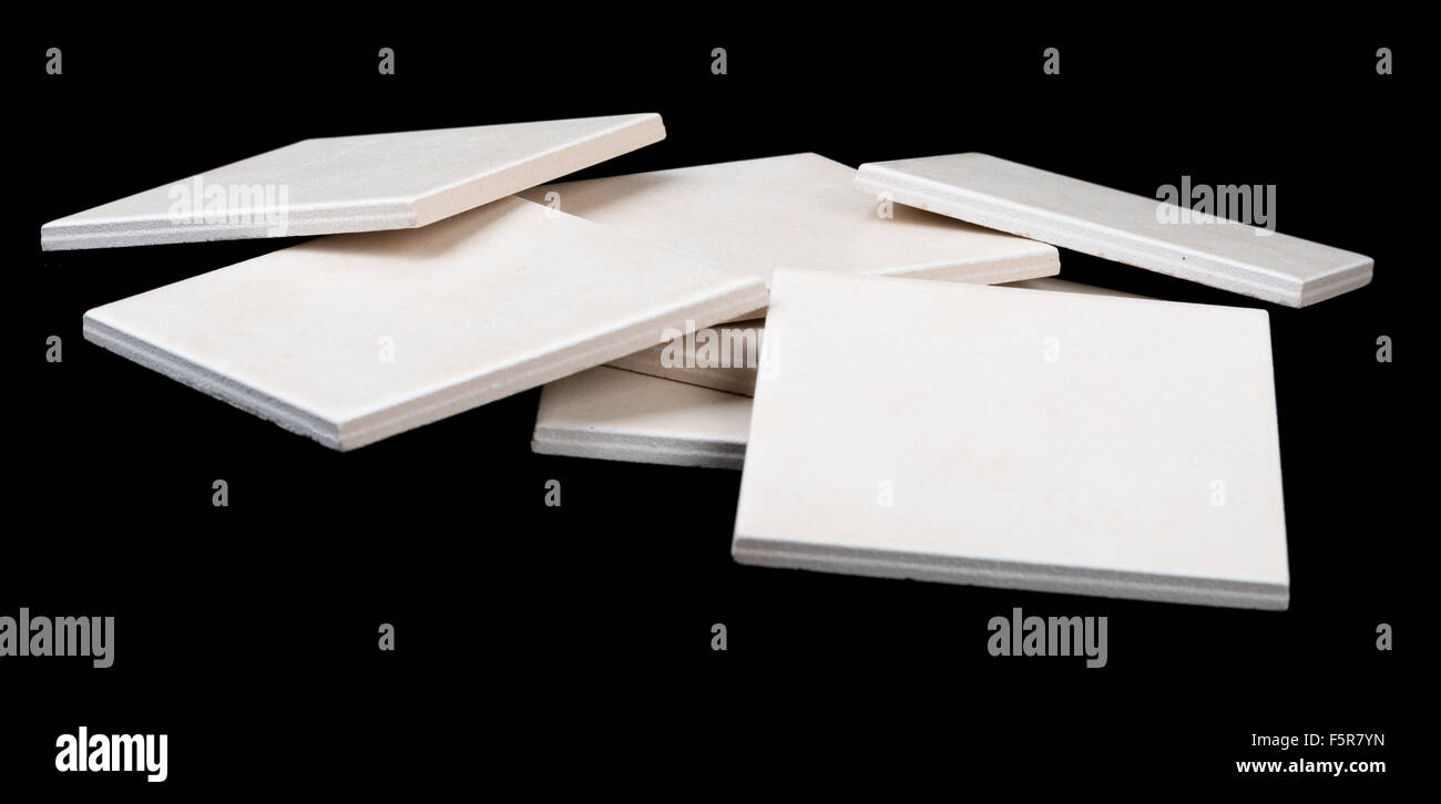 Ceramic Tiles for Crafts Coasters,12 Ceramic White Tiles Unglazed 4-In —  Grand River Art Supply