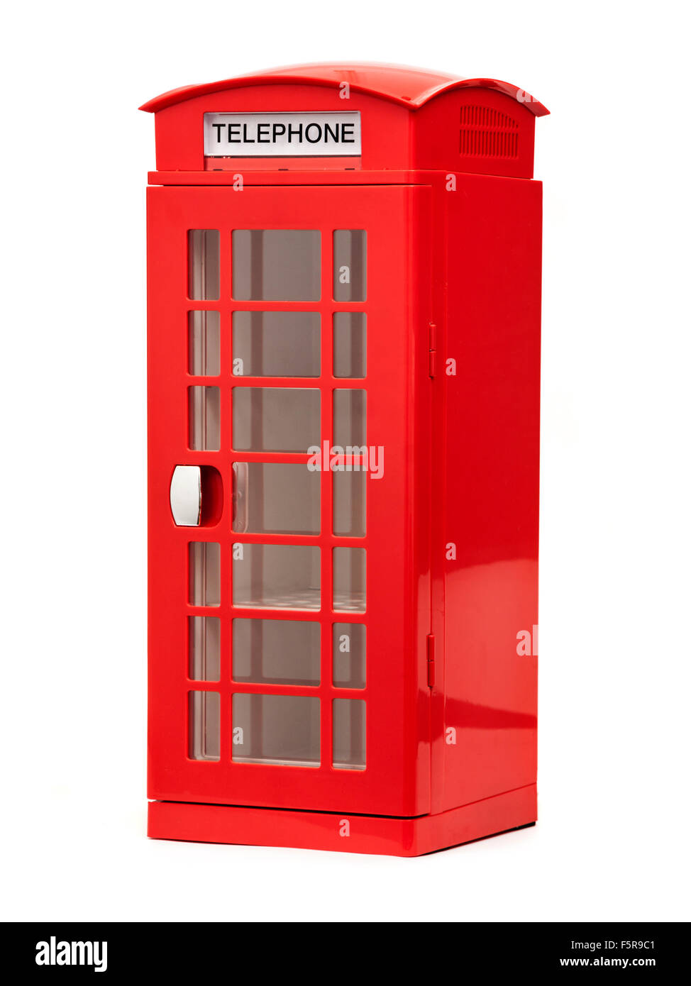 British telephone box style novelty fridge Stock Photo