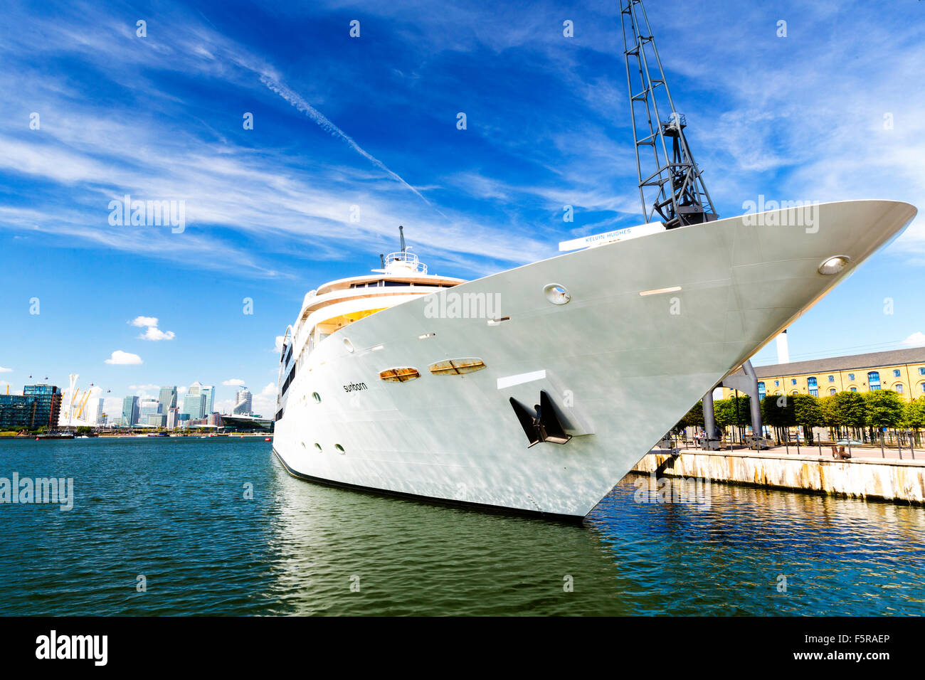 Sunborn Floating Hotel Royal Victoria Dock in London on August 15, 2015 Stock Photo