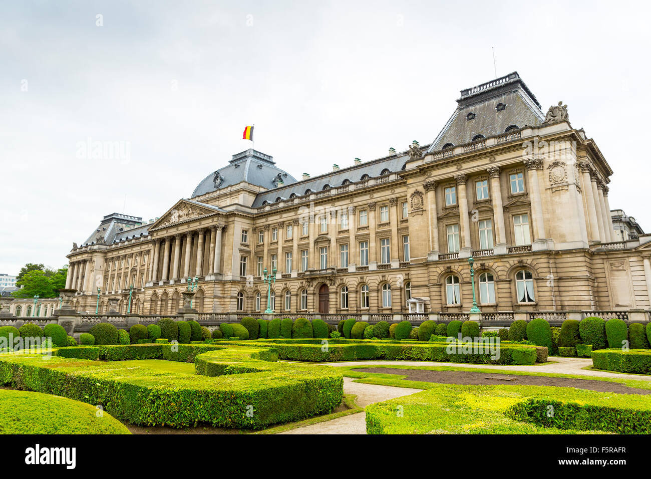 The Royal Palace in the center of Brussels, Belgium. Built in 1904 for King Leopold II Stock Photo
