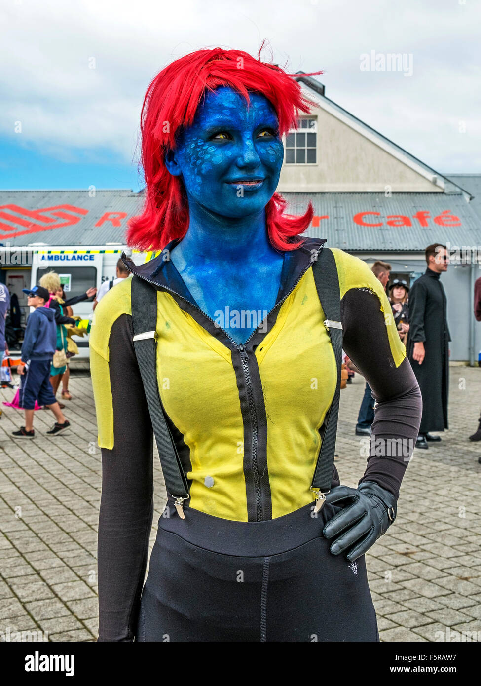 Mystique Raven Darkholme a marvel comics character from the xmen series at GeekFest, Cornwall