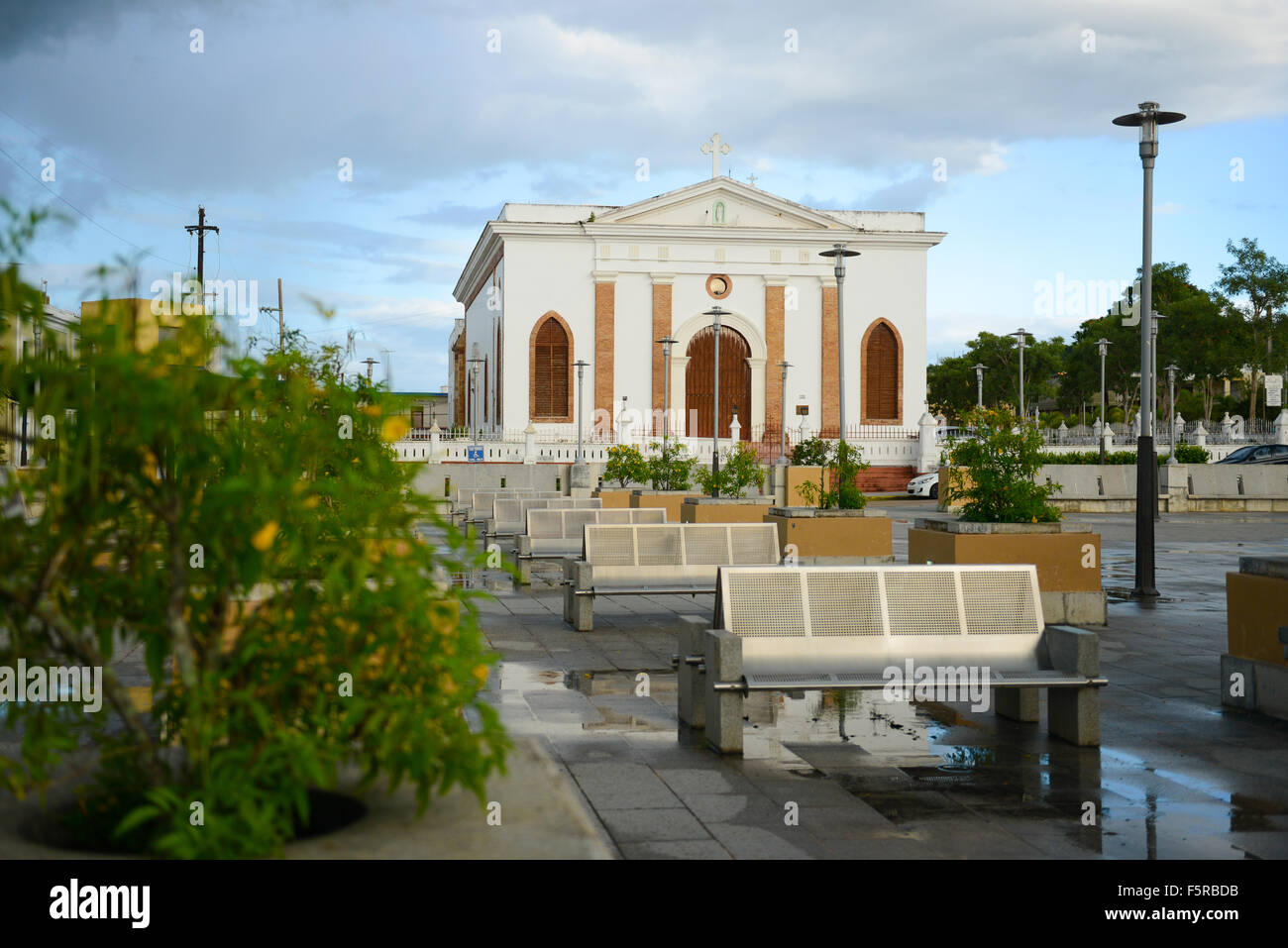 Nuestra Señora de la Candelaria church in Manati, Puerto Rico. USA  territory. Caribbean Island Stock Photo - Alamy