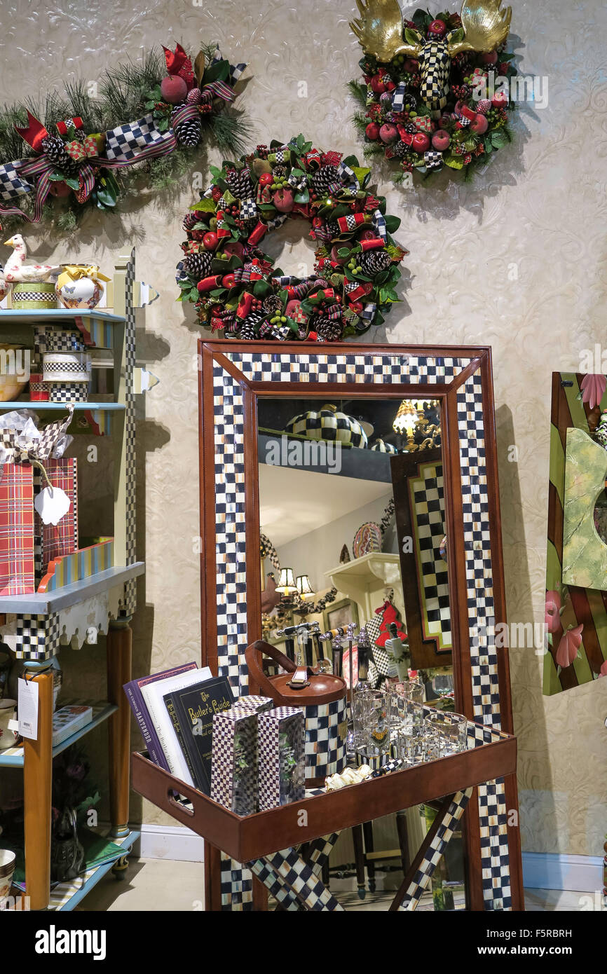 MacKenzieChilds Store Interior Holiday Display, NYC Stock Photo Alamy