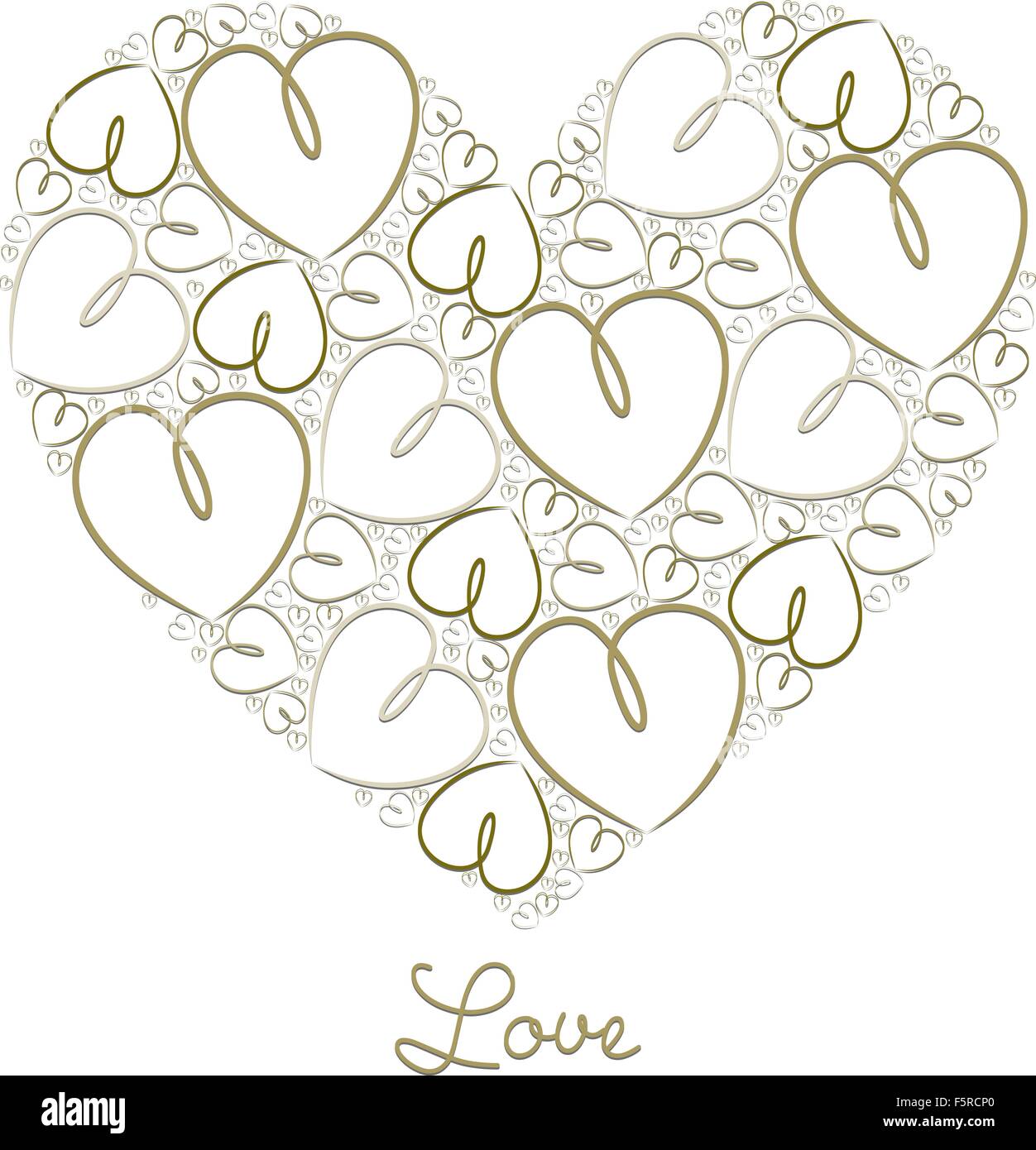 Love heart Valentine's Day card in vector format Stock Vector Image ...