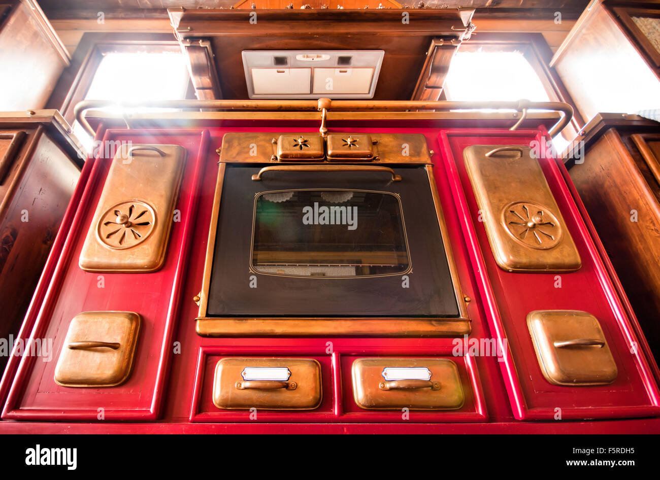 Big luxury vintage gas cooker with oven Stock Photo Alamy