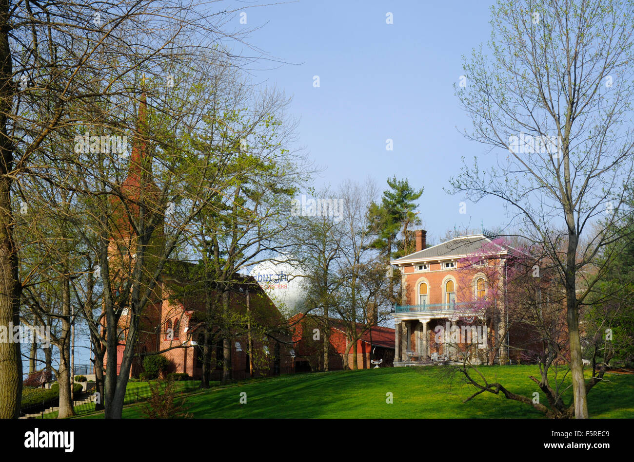 Holy Trinity Catholic Church and historic home, Edinburgh, Indiana Stock Photo Alamy