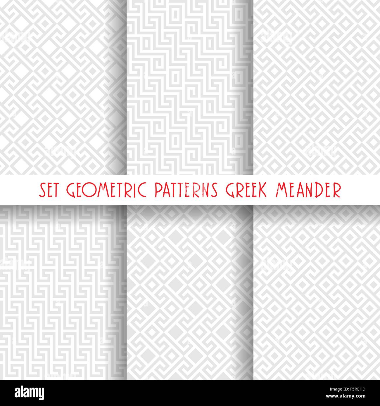 Set vector seamless Greek ornament, Meander Stock Vector Image & Art ...