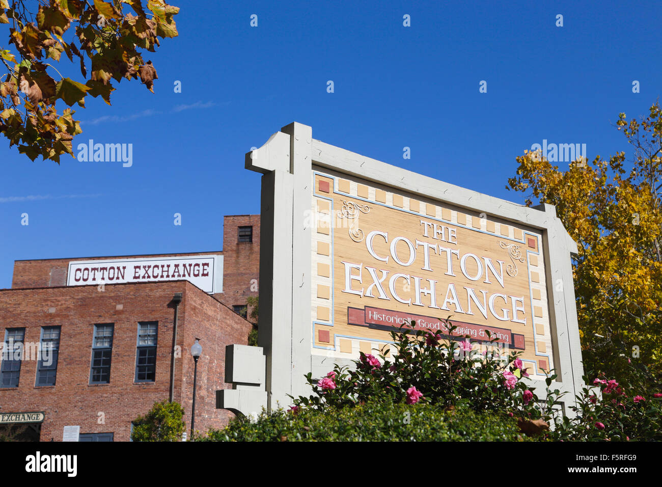 Wilmington, North Carolina. Shops in the historic Cotton Exchange Stock
