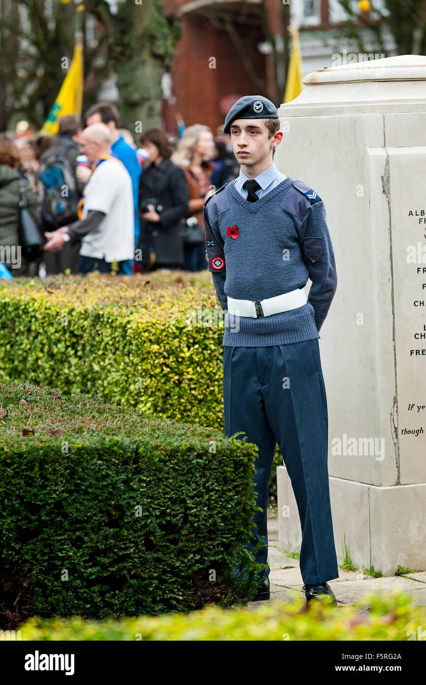 2015 Remembrance Day Parade, Welwyn, UK Stock Photo