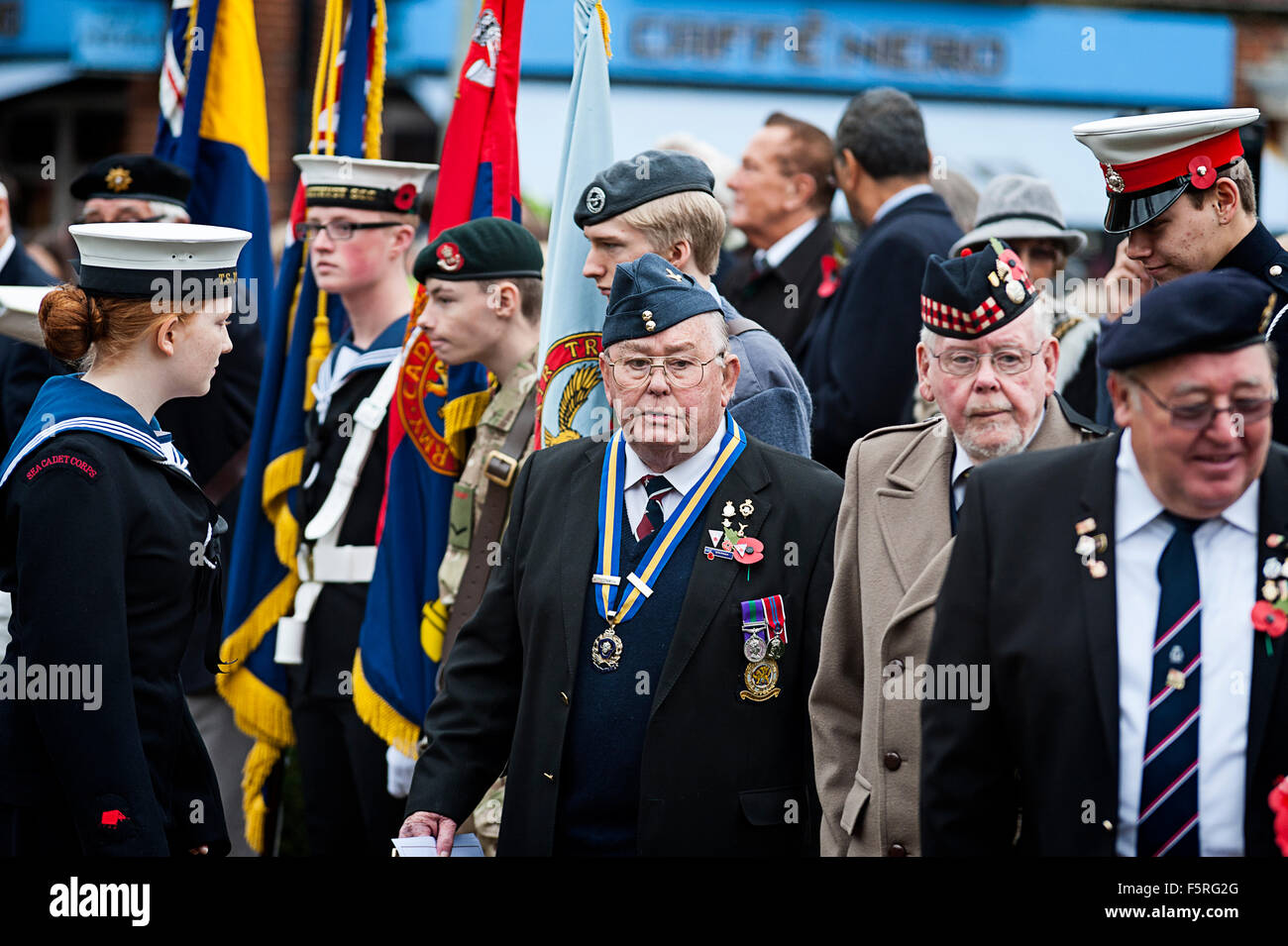 2015 Remembrance Day Parade, Welwyn, UK Stock Photo