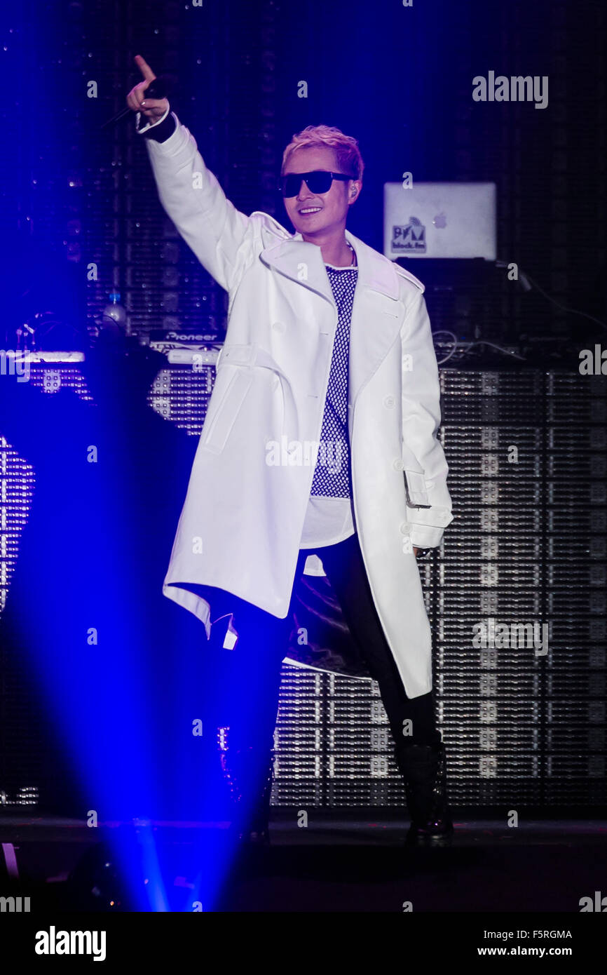 Emcee Verbal, a member of the Japanese hip hop group M-Flo performs ...