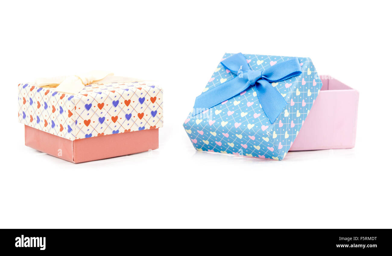 gift boxes isolated on white background Stock Photo - Alamy