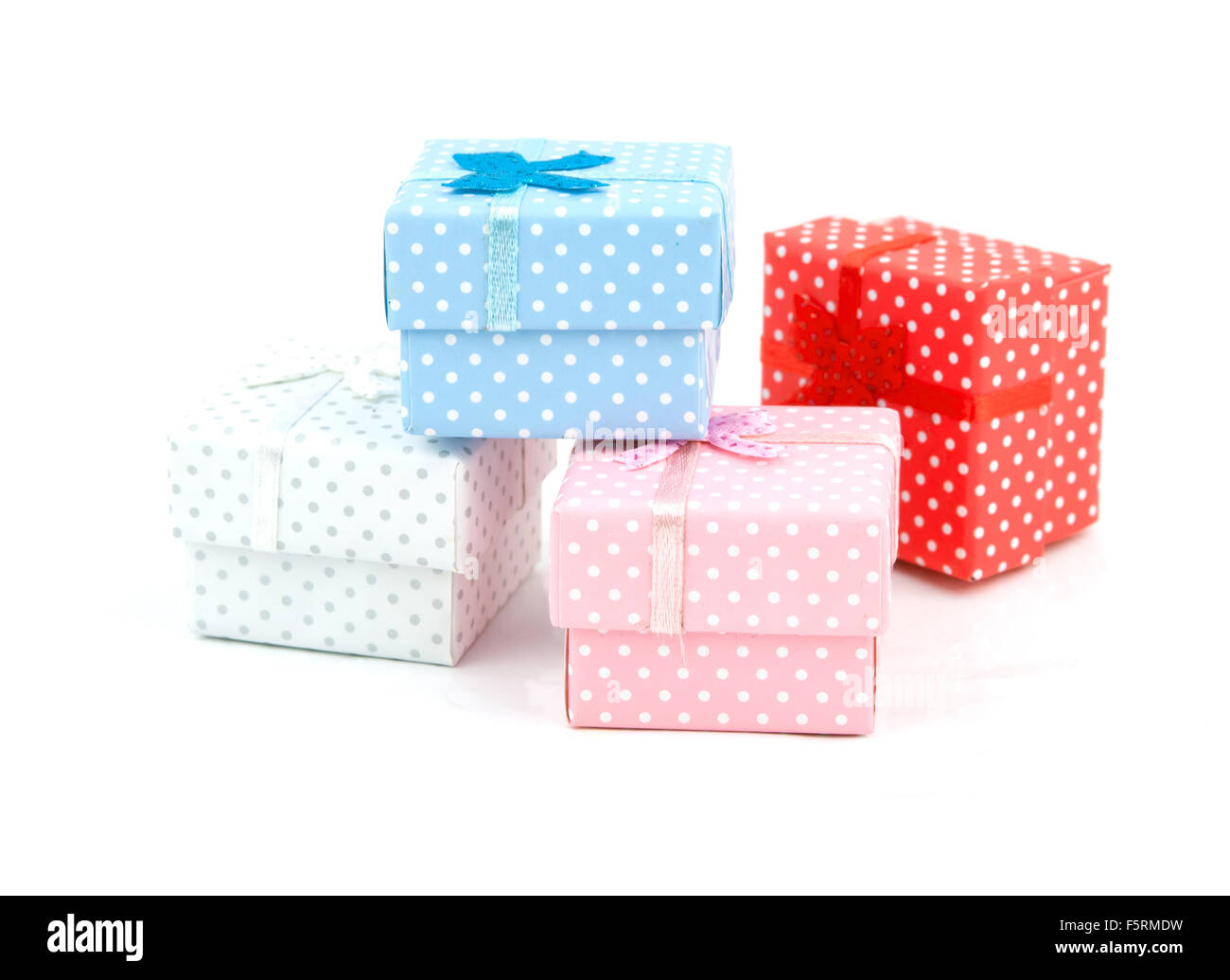 Gift boxes isolated on white background Stock Photo - Alamy