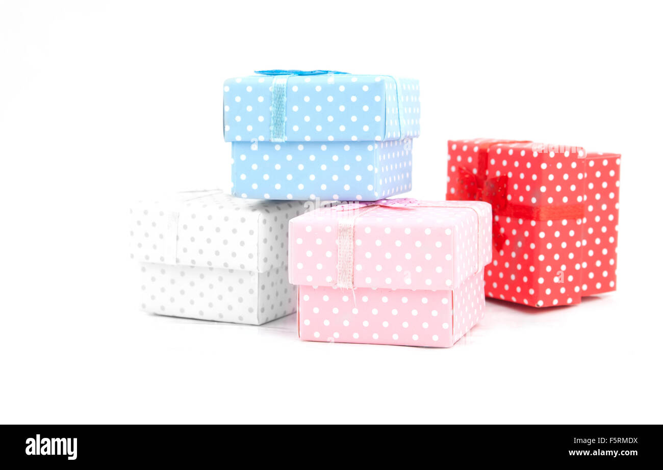 gift boxes isolated on white background Stock Photo - Alamy