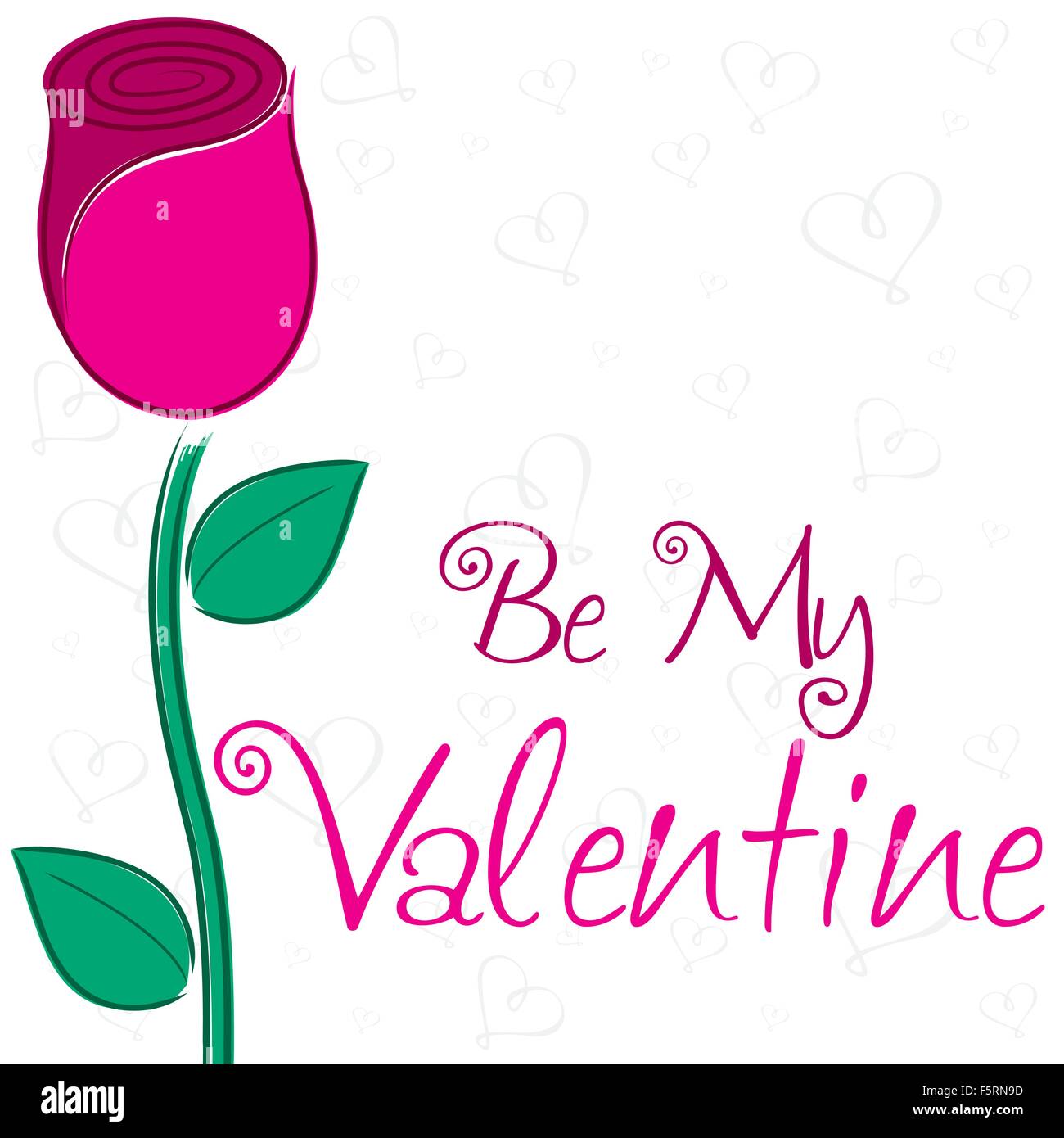 Rose Valentine's Day card in vector format Stock Vector Image & Art - Alamy