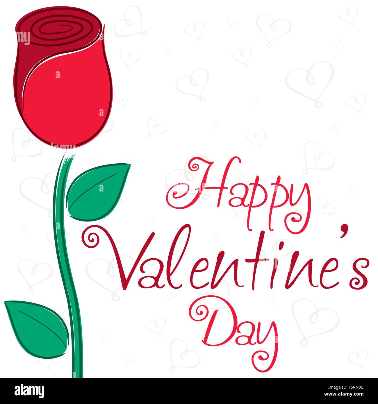 Rose Valentine's Day card in vector format Stock Vector Image & Art - Alamy