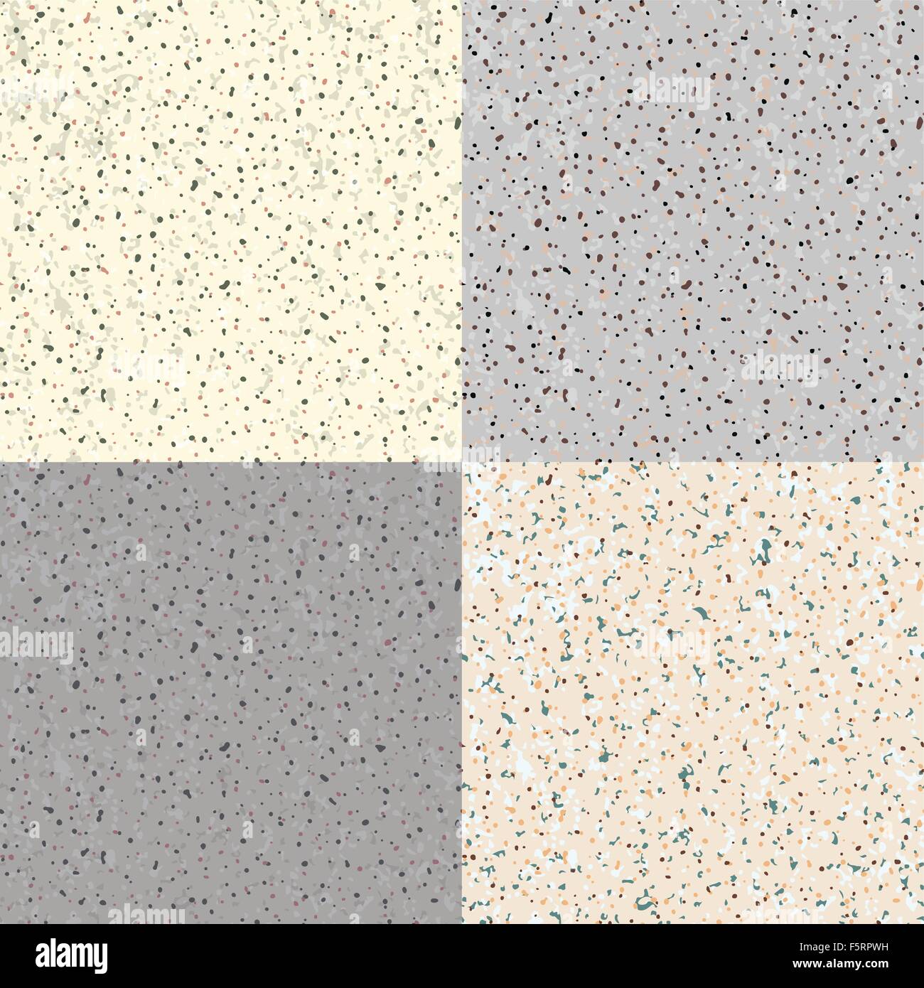 Set 4 Seamless Grunge Flecked Stone Texture with various variants of ...