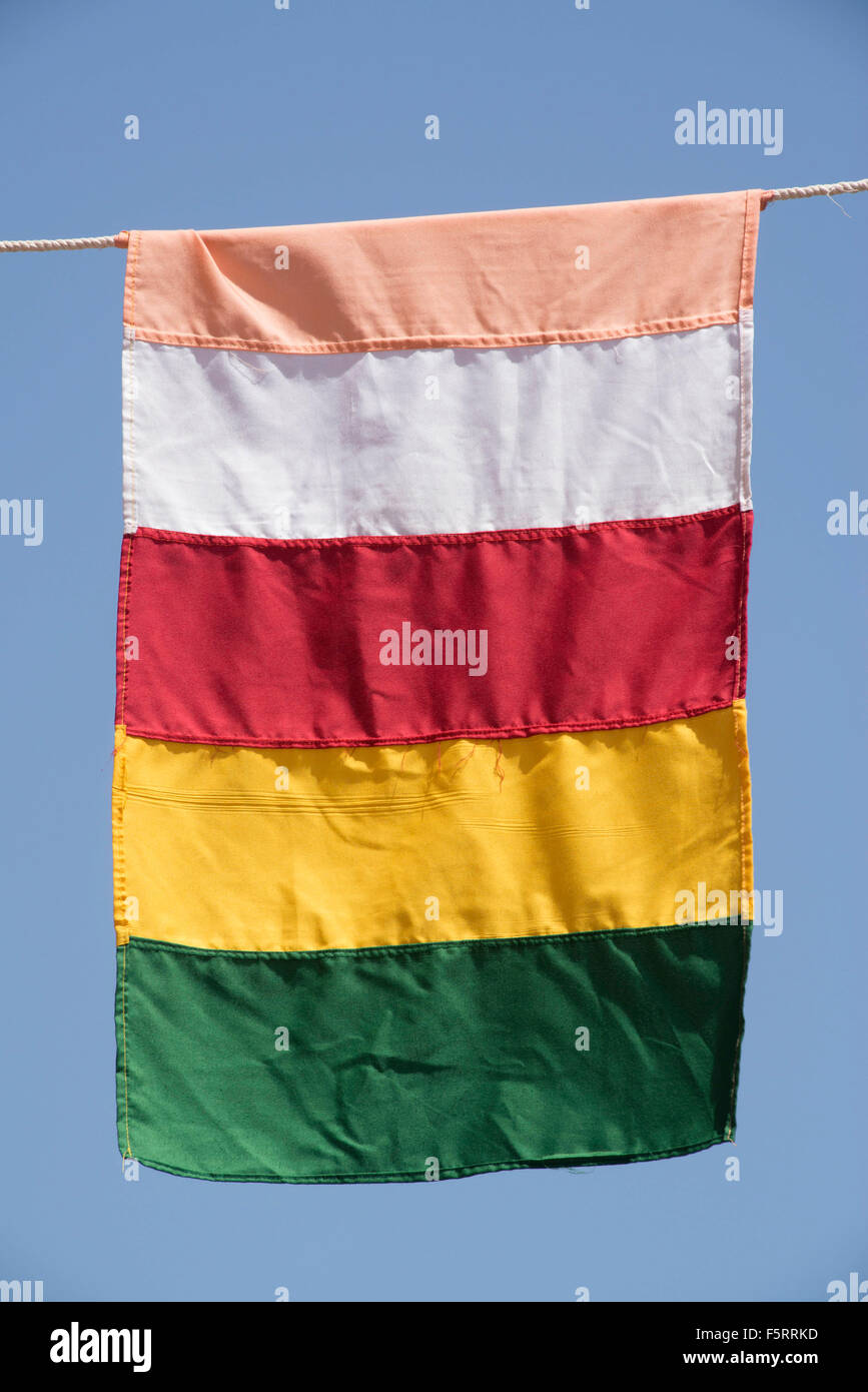 Flag hanging, mehrangarh fort, jodhpur, rajasthan, india, asia Stock Photo