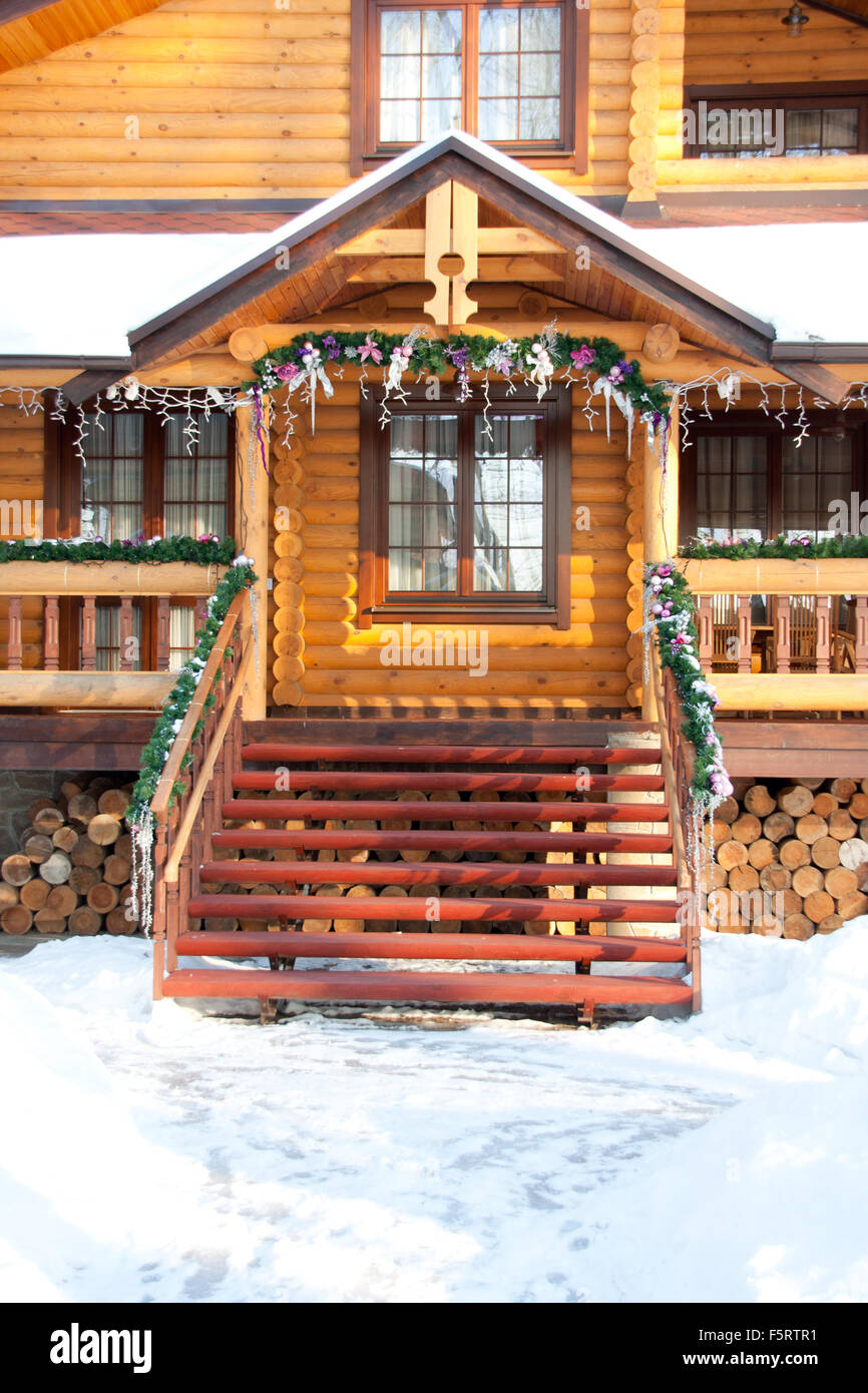 Log Cabin Exterior Holiday Home Stock Photos Log Cabin Exterior