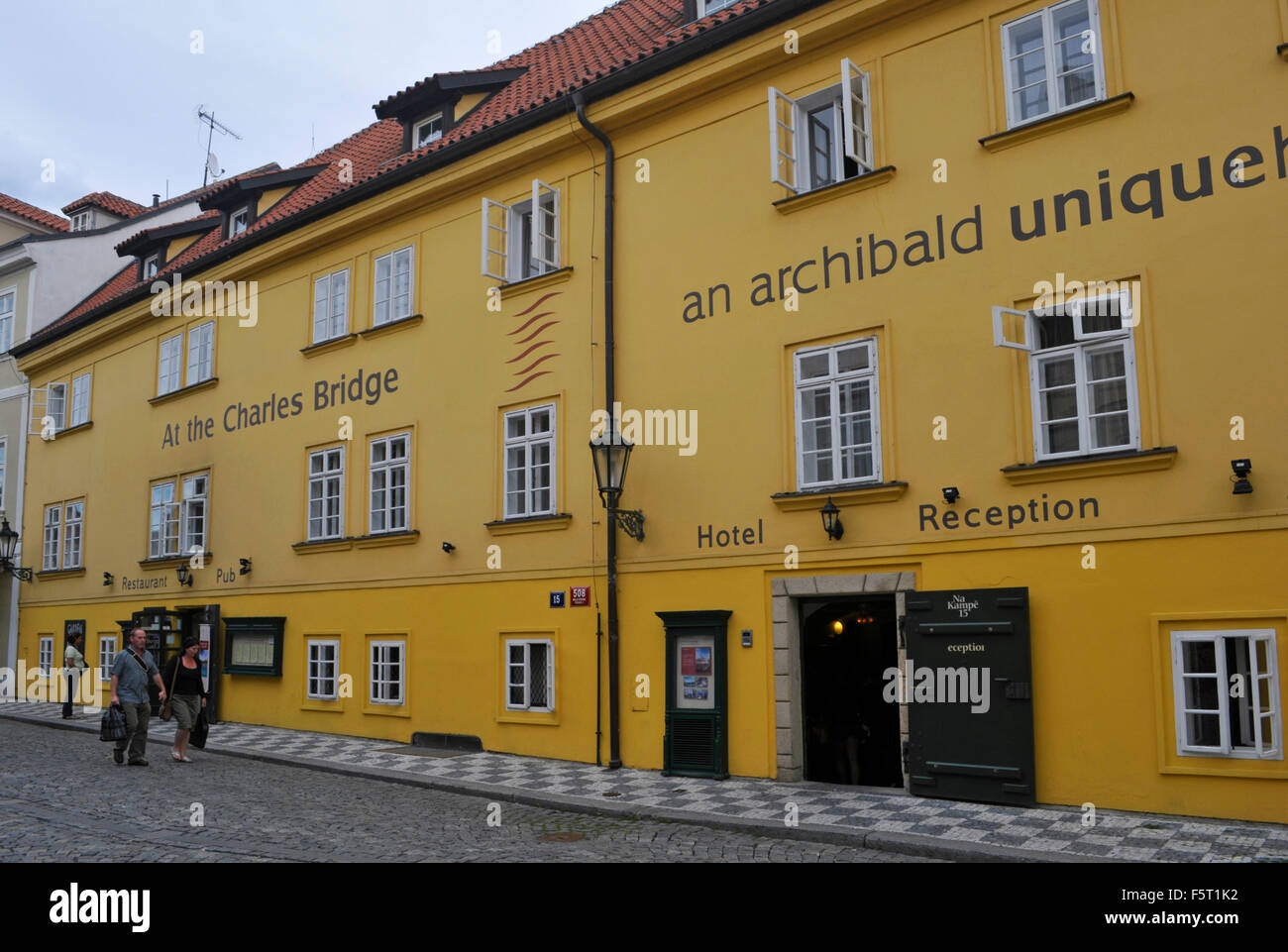 archibald unique hotel Na Kampe the Kampa island Mala Strana district Prague Czech Republic Stock Photo