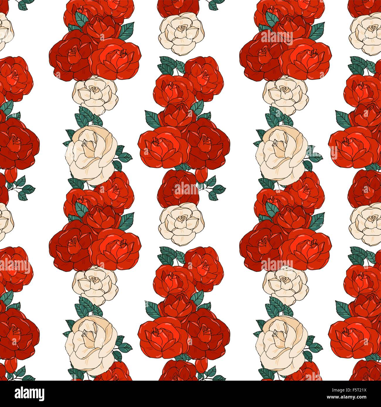 seamless pattern with roses Stock Vector Image & Art - Alamy