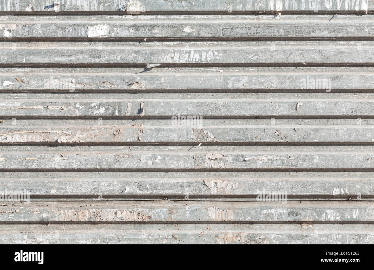 Grunge corrugated metal texture, abstract industrial background. Stock Photo
