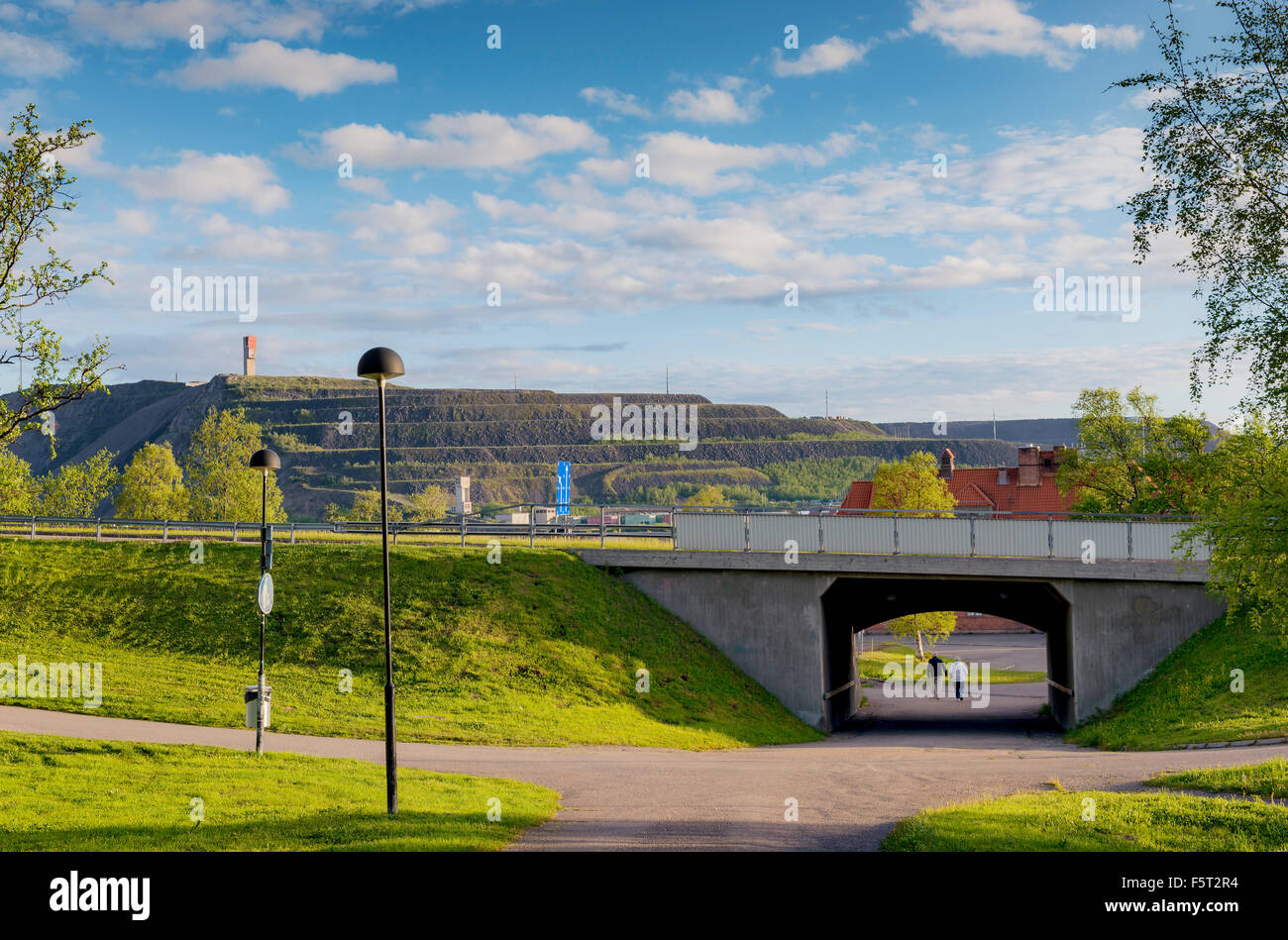 Sweden, Lapland, Kiruna, View of viaduct Stock Photo