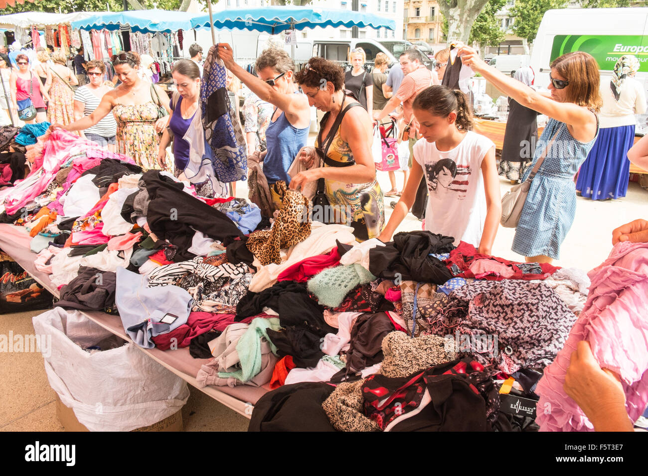 Cheap bargain clothes for sale at famous outdoor market in centre of