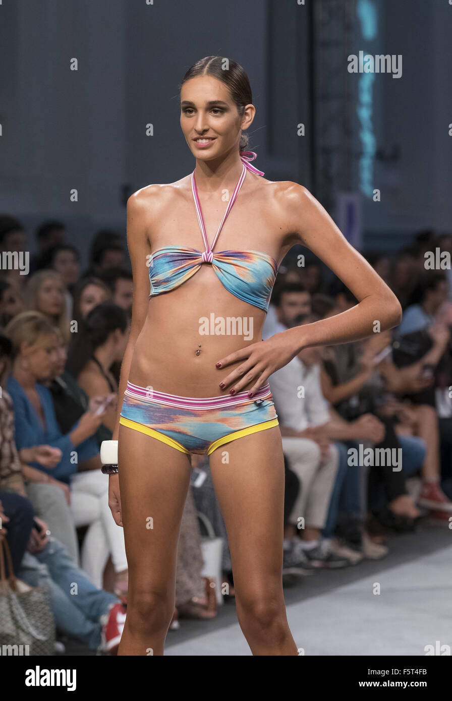 Mercedes-Benz Fashion Week Madrid - Bloomers & Bikini - Catwalk Where:  Madrid, Spain When: 07 Sep 2015 Stock Photo - Alamy