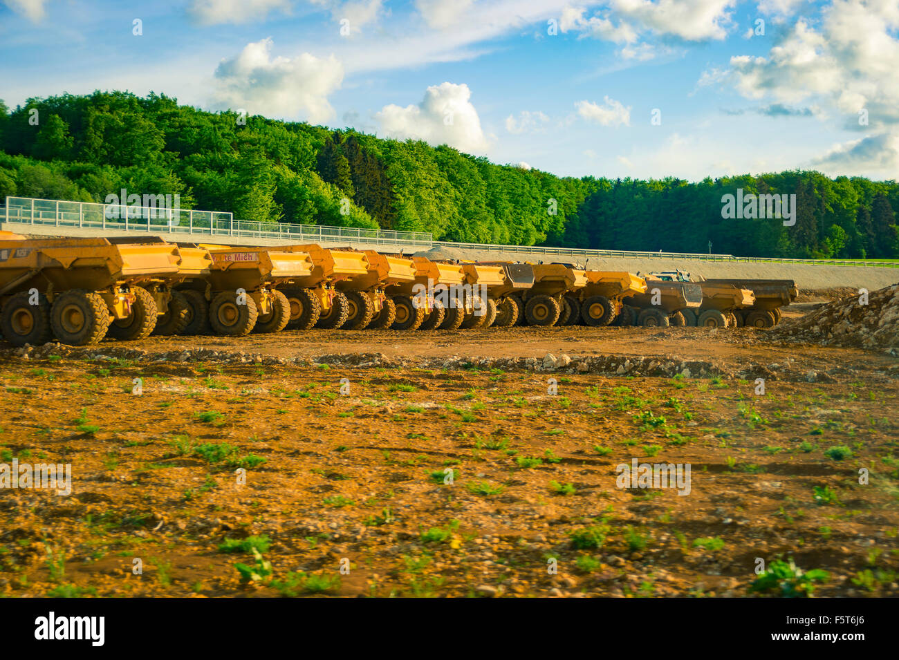 Heavy Equipment parked on construction site in Germany Stock Photo Alamy