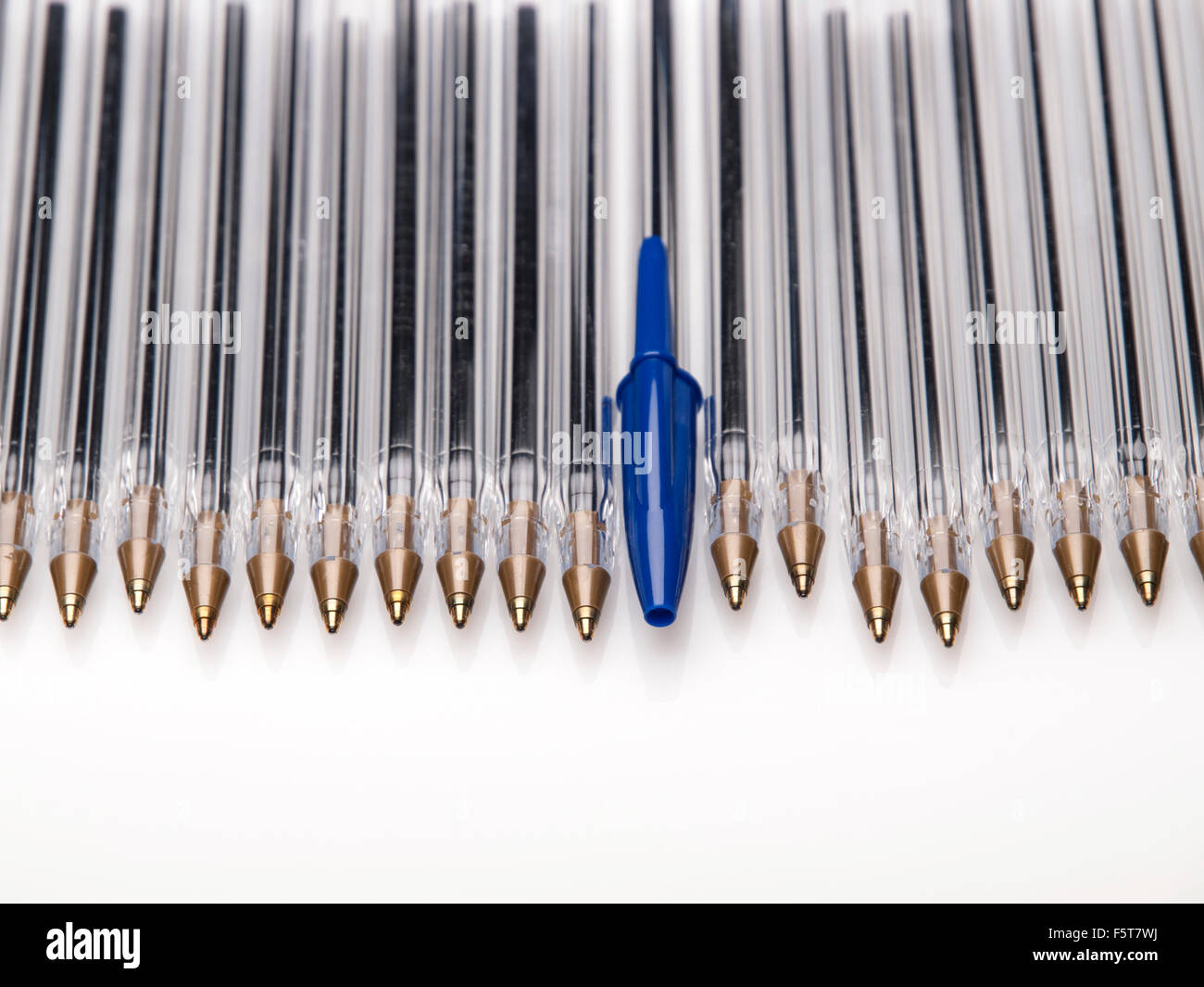 Bic Crystal Blue pens Stock Photo - Alamy