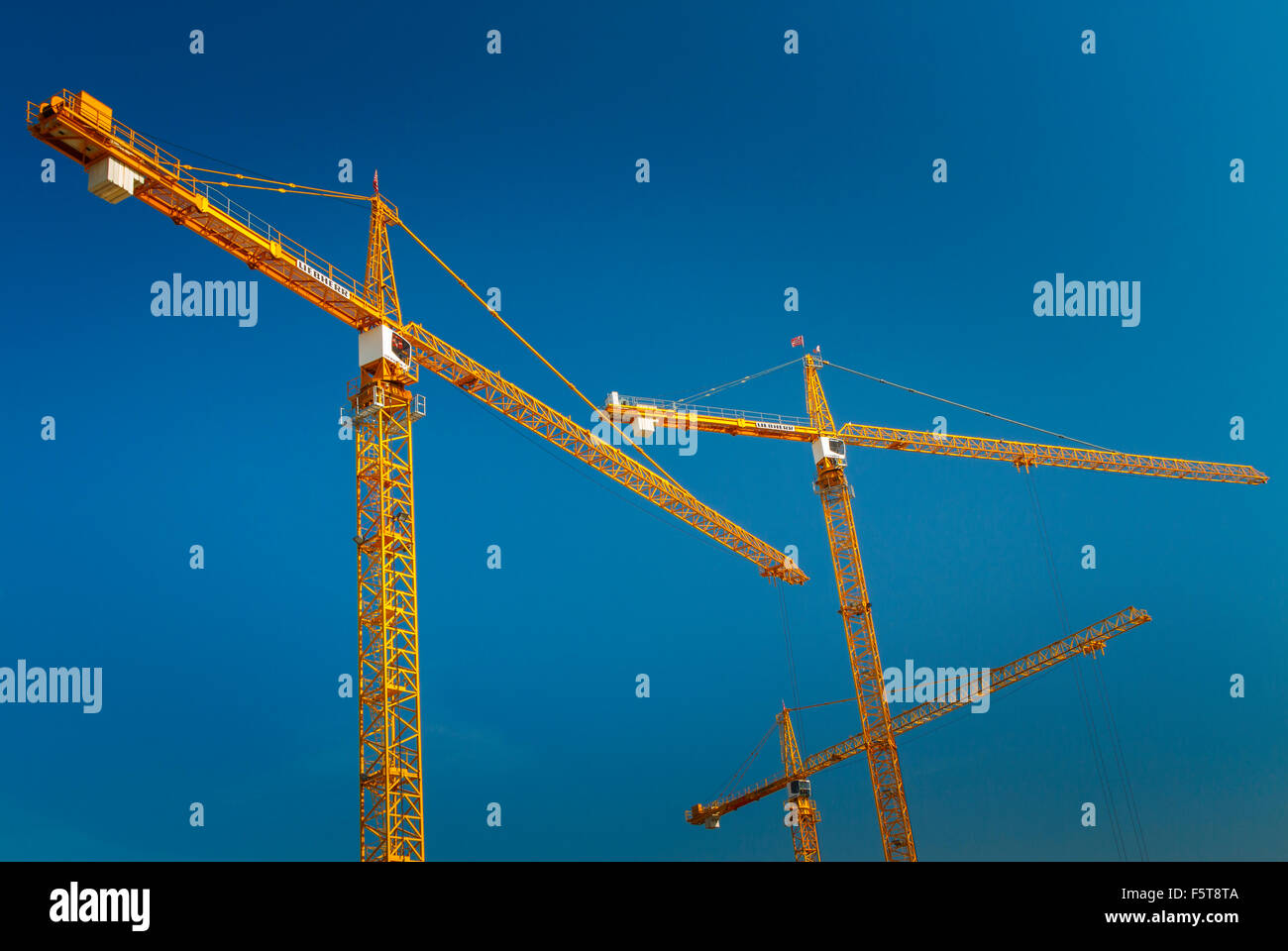 Cranes. San Mames football pitch under construction Stock Photo - Alamy