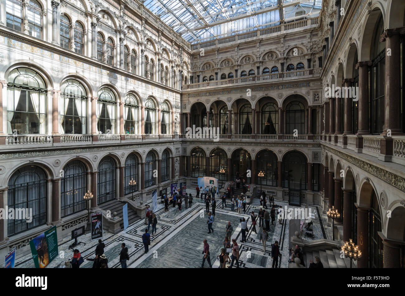 The Durbar Court inside the Foreign and Commonwealth Office, Lancaster House, Whitehall, London, England, U.K. Stock Photo