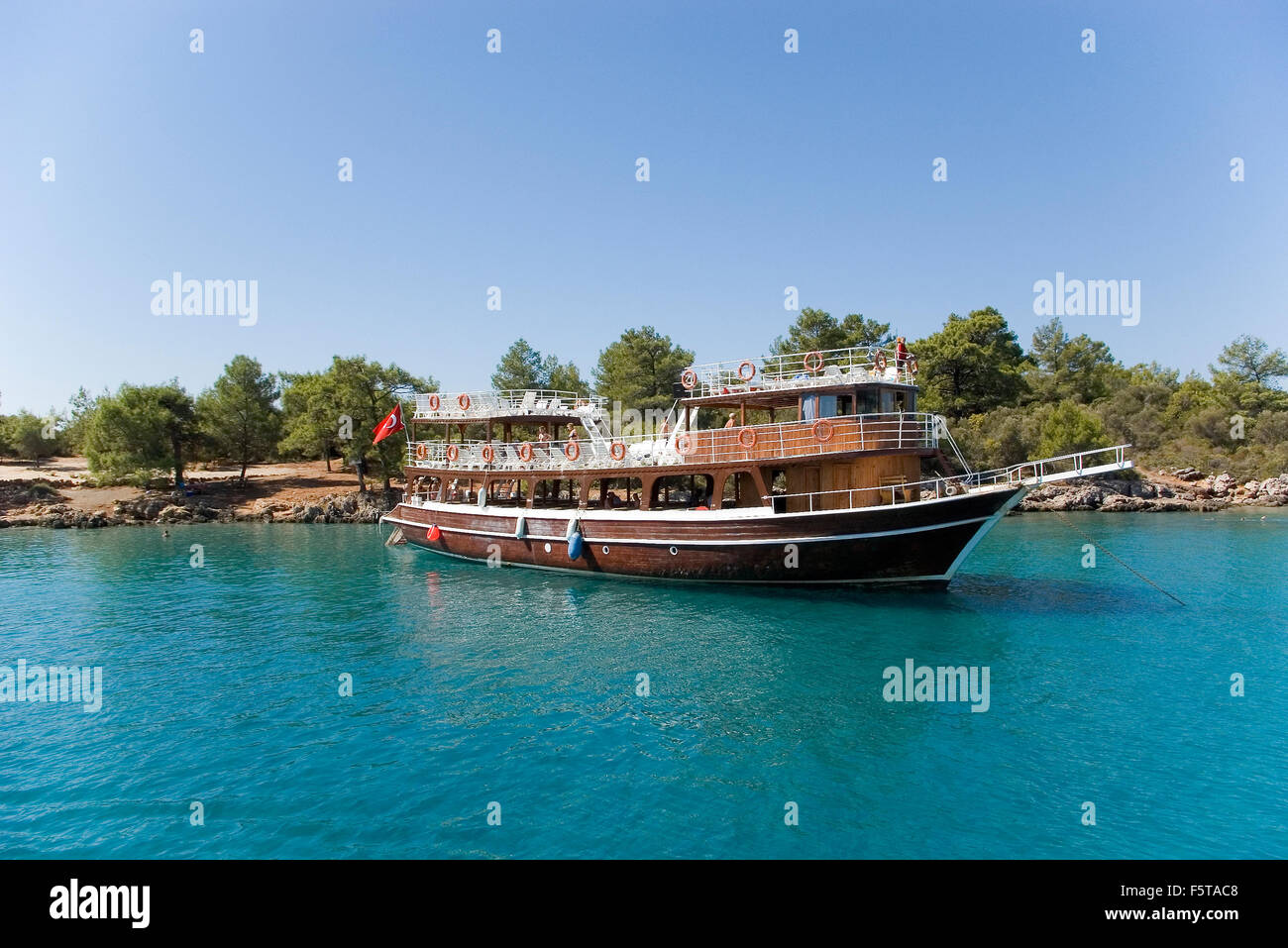 Nice yacht at Paradise Bay, Marmaris, Turkey Stock Photo - Alamy