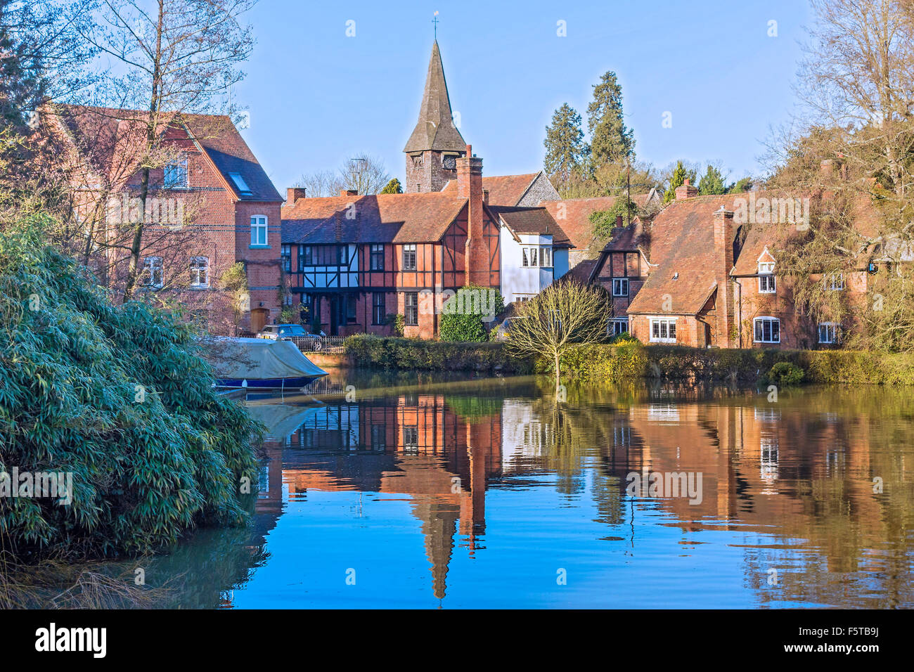 The Mill Pool Whitchurch Berkshire UK Stock Photo