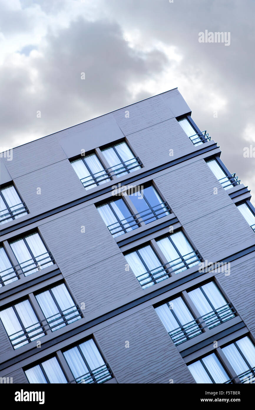 Facade of a modern residence in the city Stock Photo