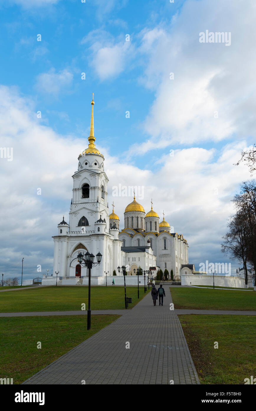 Uspensky Cathedral - UNESCO World Heritage Site. Golden Ring of Russia travel. Vladimir, Russia Stock Photo