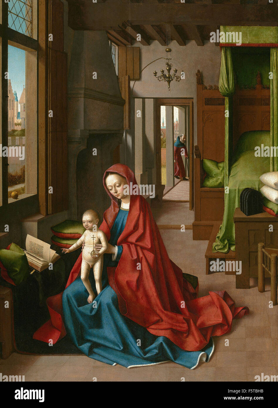 Petrus Christus - Virgin and Child in a Domestic Interior Stock Photo