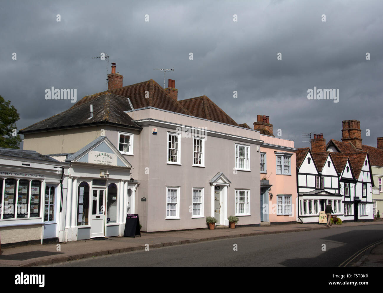 ESSEX; DEDHAM; HOUSES IN THE HIGH STREET Stock Photo Alamy