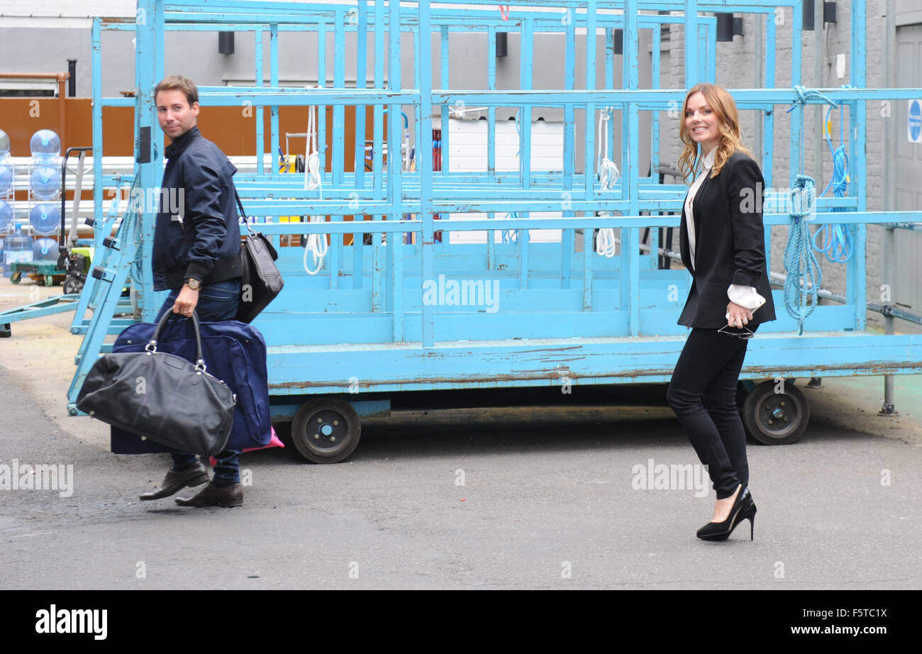 Geri Halliwell seen leaving ITV Studios in London  Featuring: Geri Halliwell Where: London, United Kingdom When: 08 Sep 2015 Stock Photo