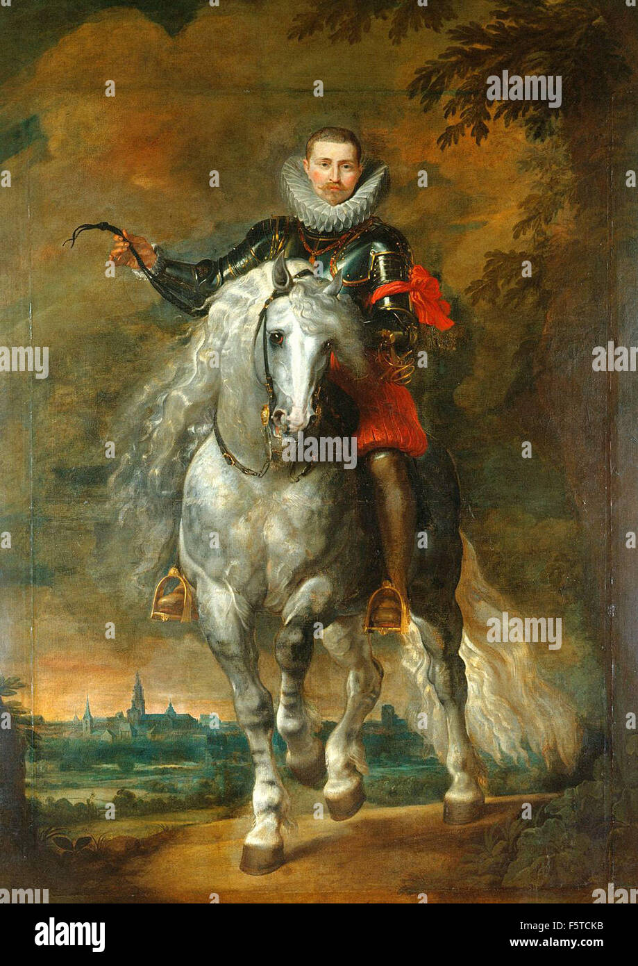 Peter Paul Rubens - Portrait of Don Rodrigo Calderon on Horseback Stock Photo