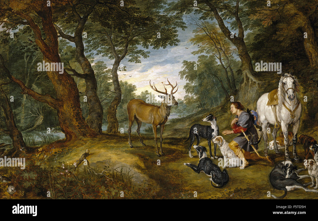 Peter Paul Rubens - Saint Hubert's Vision Stock Photo