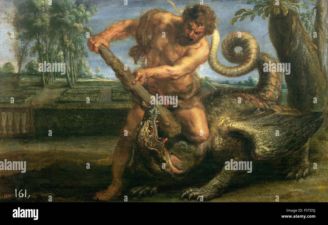 Peter Paul Rubens - Hèrcules matant l'Hidra de Lerna Stock Photo