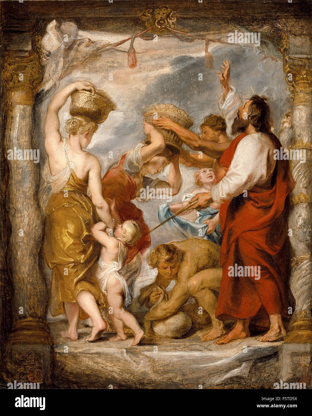 Peter Paul Rubens - The Israelites Gathering Manna in the Desert Stock Photo