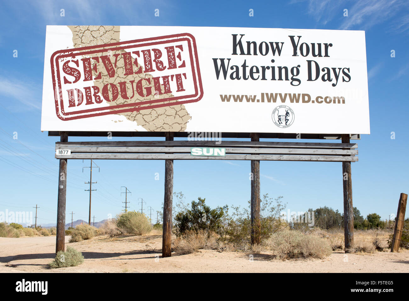California Severe Drought billboard Stock Photo - Alamy