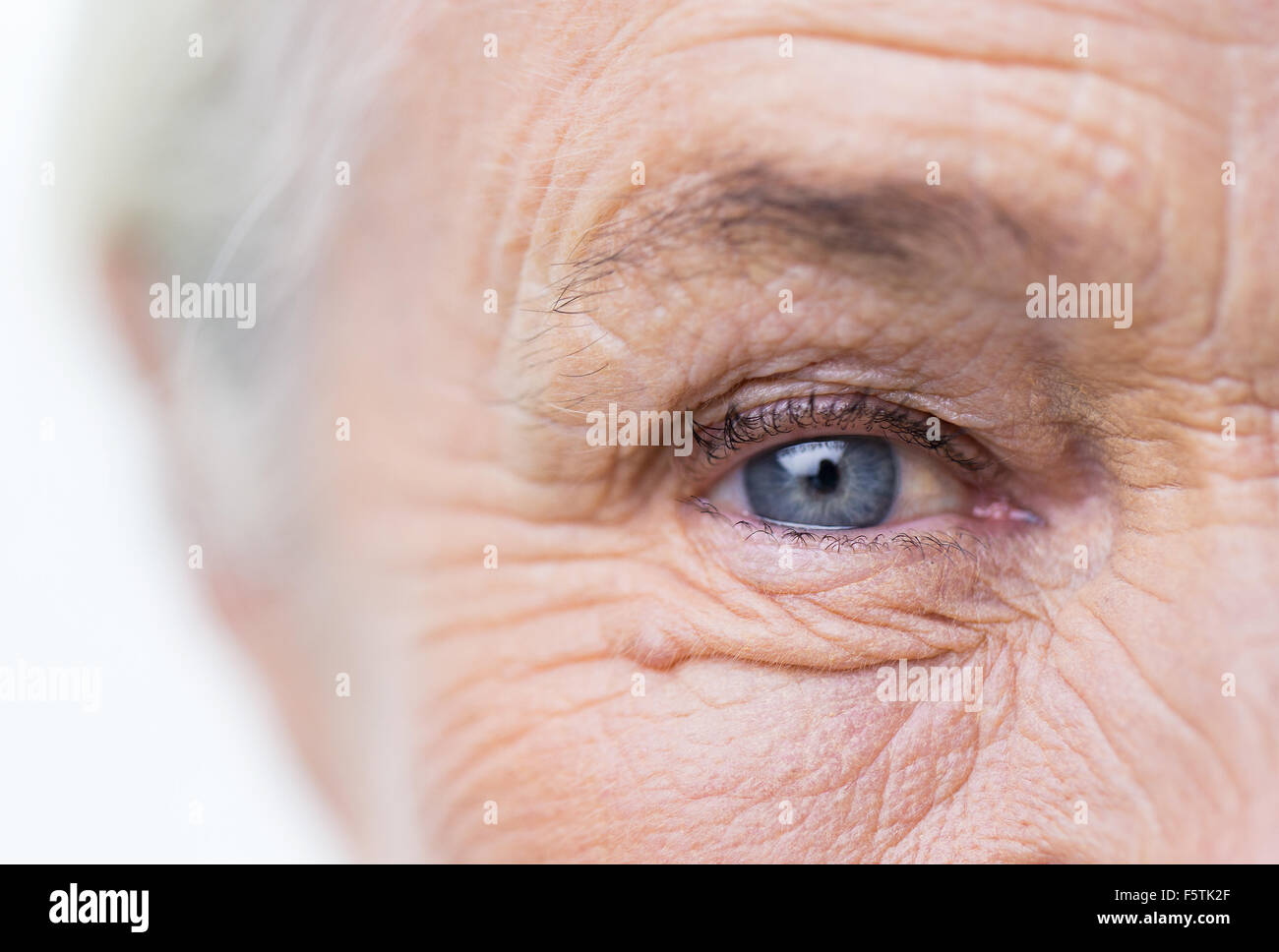 Wrinkled face human close hi-res stock photography and images - Alamy