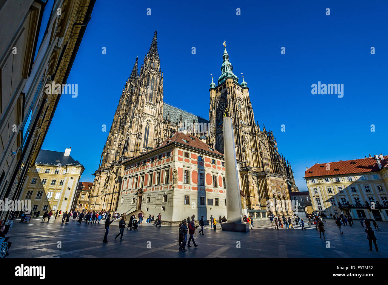St. Vitus Cathedral in Prague Stock Photo