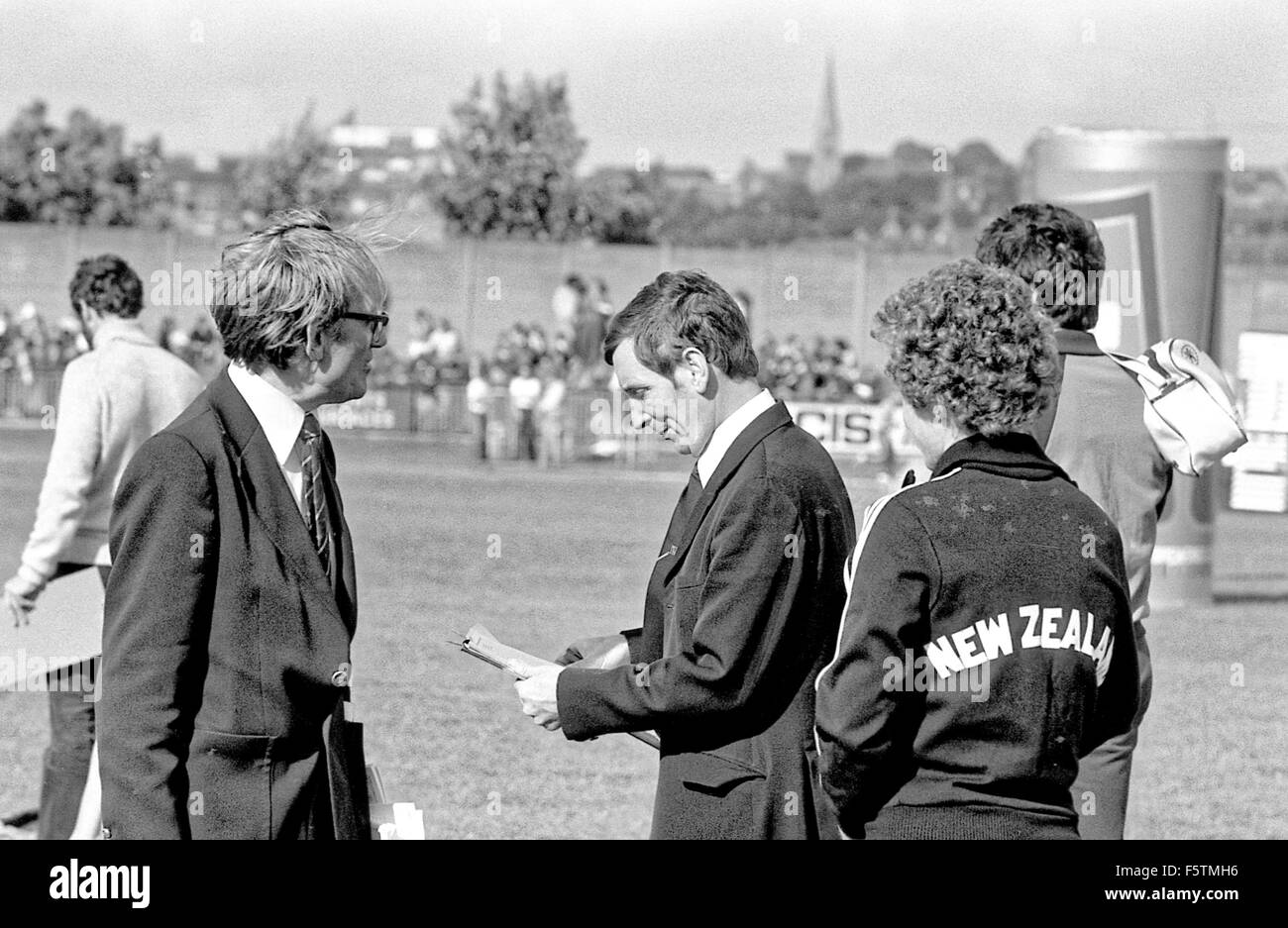 Brendan Fosters coach Stan Long at the Gateshead Stadium in the 1970's