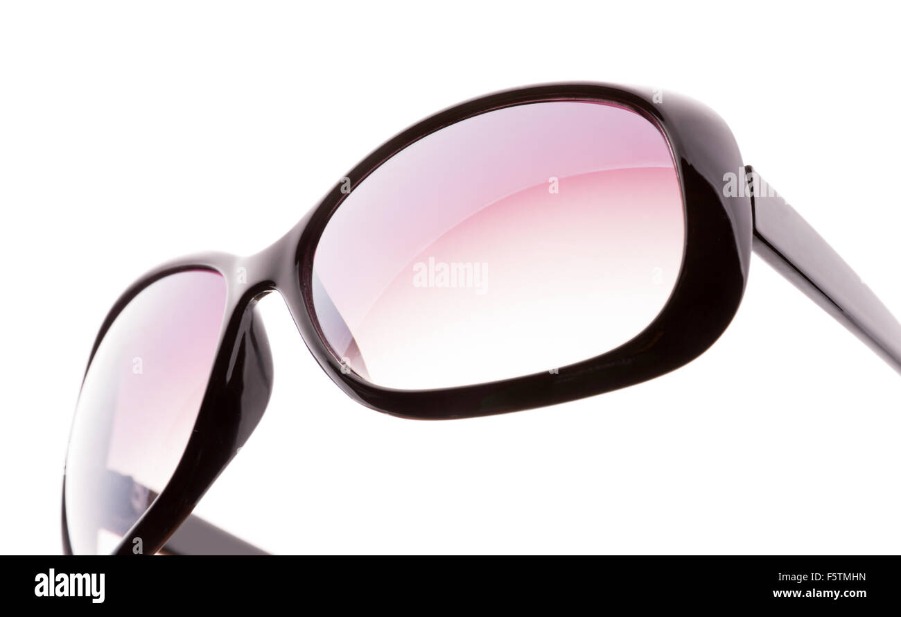 Pink female sunglasses. Isolated on white Stock Photo