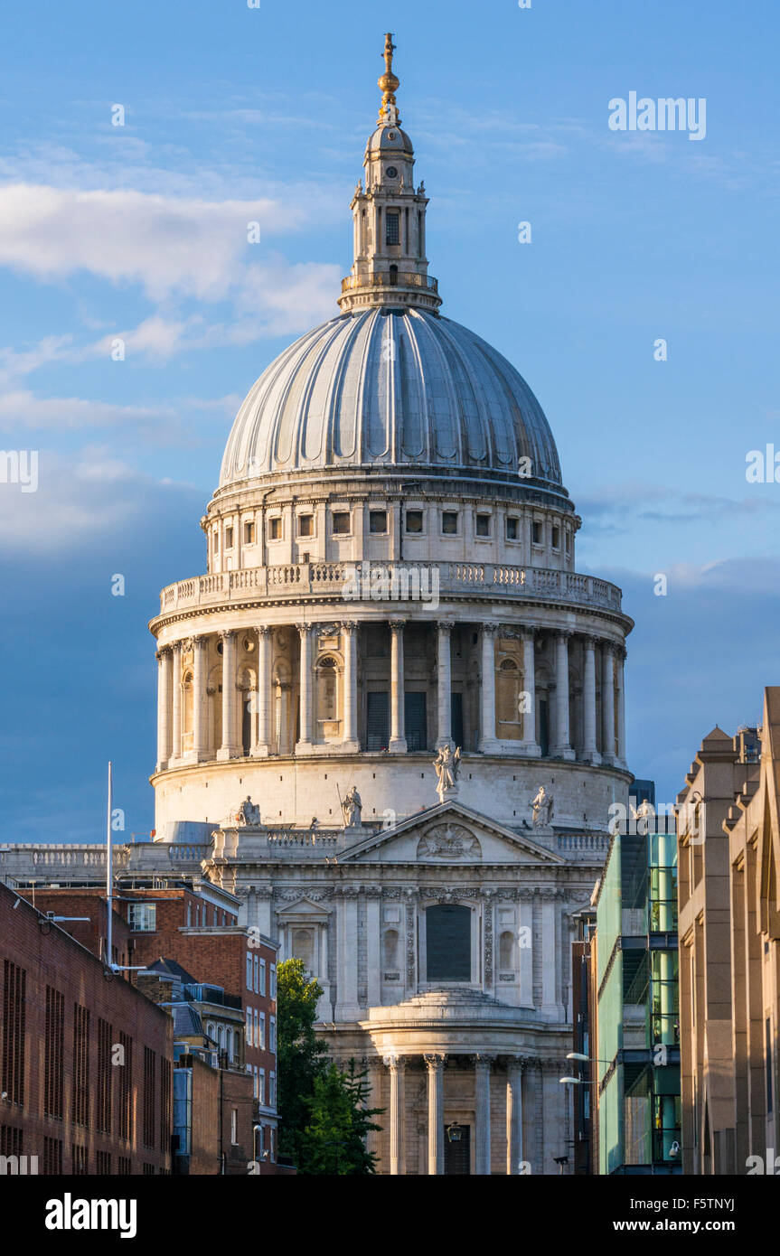 St Pauls cathedral dome in the evening City of London England UK GB EU Europe Stock Photo